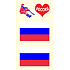 Arch tattoo decals on face and body Russia flag 3 motif