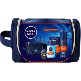 Nivea Men Lotion Sport aftershave 100 ml + shaving gel 200 ml + antiperspirant roll-on 50 ml + cosmetic bag