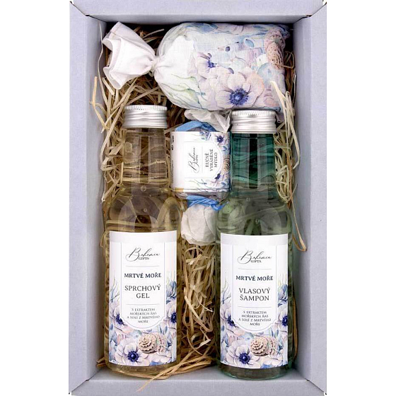 Bohemia Gifts Dead Sea Dead Sea, Seaweed and salt extract shower gel 200 ml + hair shampoo 200 ml + bath salt 150 g + toilet soap 30 g, cosmetic set