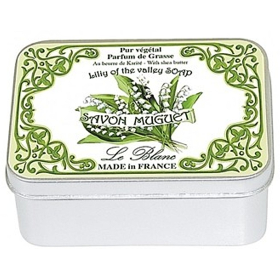 Le blanc Muguet - Lily of the Valley natural bar soap in a box 100 g