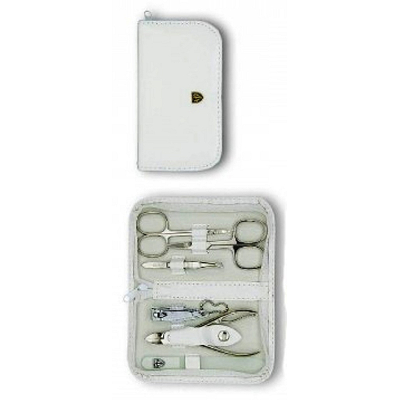 Kellermann 3 Swords Luxury Manicure 6-Piece Artical Leather White 7830 FN BL