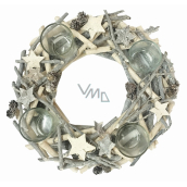 Advent White Gray Wooden Wreath Made Of Twigs 30 Cm Vmd