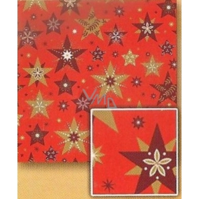 Nekupto Gift wrapping paper 70 x 200 cm Christmas Red, stars