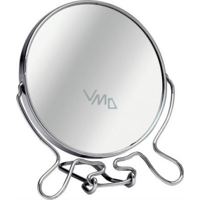 Double-sided cosmetic mirror with stand 9.5 cm 60190