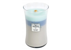 WoodWick Trilogy Woven Comforts - Warm comfort scented candle with wooden wick and lid glass large 609.5 g