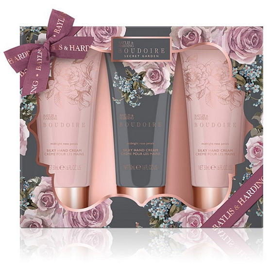 Baylis & Harding Rose petals hand creams 3 x 50 ml cosmetic gift set