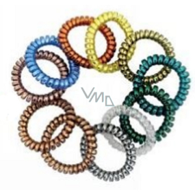 Hair elastic spiral 1 piece different colours