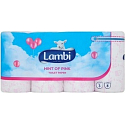 Lambi Hint of Pink toilet paper with pink print 3 ply 150 pieces of 8 rolls