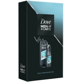 Dove Men + Care Clean Comfort shower gel for body and face for men 400 ml + antiperspirant deodorant spray for men 150 ml, cosmetic set