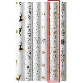 Zöwie Gift wrapping paper 70 x 150 cm Christmas Luxury White Christmas with white embossing Merry Christmas