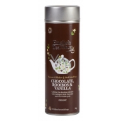 English Tea Shop Bio Rooibos Chocolate and Vanilla 15 pieces of biodegradable pyramids of decaffeinated tea in a recyclable tin can 30 g