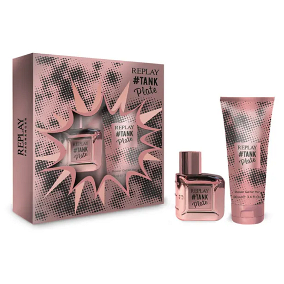 Replay Tank Plate for Her eau de toilette for women 30 ml + shower gel 100 ml, gift set