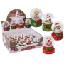 Ditipo Snow Globe Snowman in Santa's Outfit 4.5 x 6.5 cm