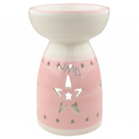 Aromalampa ceramic pink with a star 16 cm