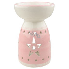 Aromalampa ceramic pink with a star 16 cm