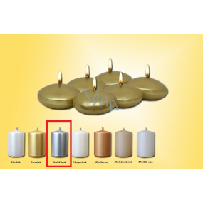 Lima Floating lens candle metal silver 50 x 25 mm 6 pieces