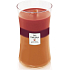 WoodWick Trilogy Autumn Harvest - Autumn harvest scented candle with wooden wick and glass lid large 609 g