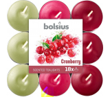 Bolsius Aromatic Cranberry - Cranberry scented tealights 18 pieces, burning time 4 hours