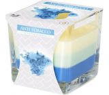 Bispol Anti Tobacco - Anti-tobacco three-color scented candle glass, burning time 32 hours 170 g