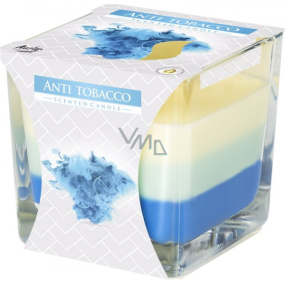 Bispol Anti Tobacco - Three-color scented candle in glass, burn time 32 hours 170 g