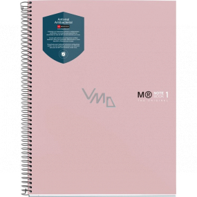 Miquelrius Antiviral notebook lined A5 Sand 80 sheets 90 g, antibacterial material