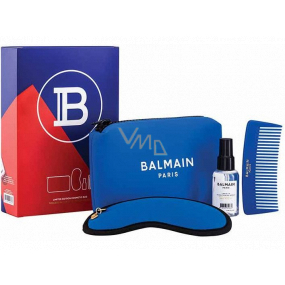 Balmain Paris Cosmetic Bag Blue rinse-free conditioner 50 ml + sleeping mask + pocket comb + neoprene bag, cosmetic set