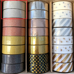 Ditipo Deco Glam Tape Silver Glitter 5 m x 15 mm