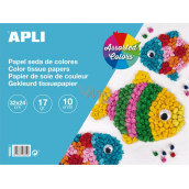 Apli Tissue paper Mix of colours 32 x 24 cm, pad of 10 sheets