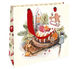 Nekupto Gift paper bag luxury 18 x 16 cm Christmas cake