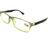 Berkeley Reading dioptric glasses +1,0 plastic green, black stripes 1 piece MC2248