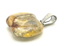 Agate feather Apple of knowledge pendant natural stone 1,5 cm, brings success in life