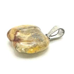 Agate feather Apple of knowledge pendant natural stone 1,5 cm, brings success in life