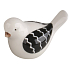 Bird with black ceramic wings 8 x 5,5 x 5,5 cm