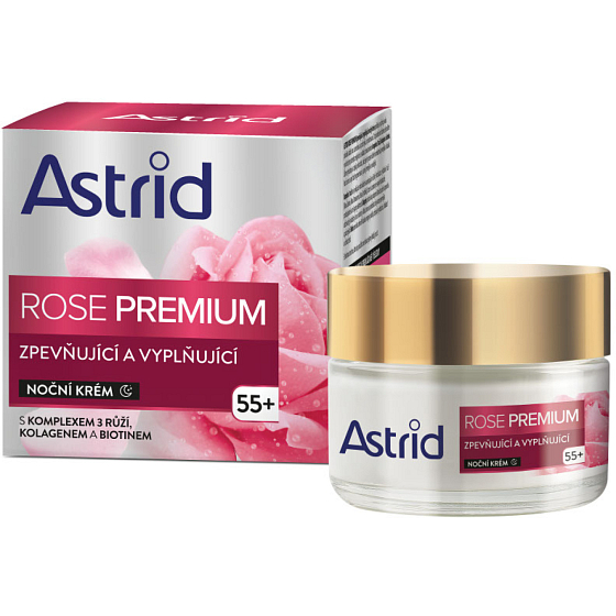 Astrid Rose Premium 55+ Firming and Filling Night Cream, 50 ml