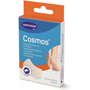 Cosmos Blister Plasters for Heels 76 x 45 mm 5 pcs