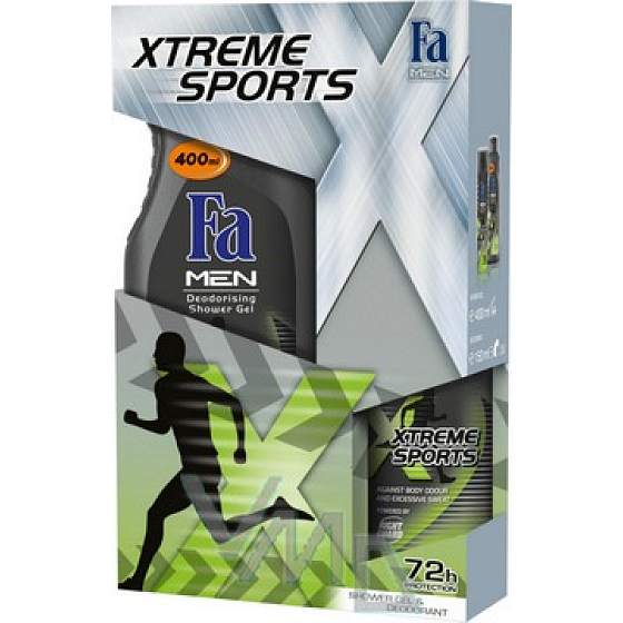 Fa Men Xtreme Sports shower gel 400 ml + deodorant spray 150 ml, cosmetic set