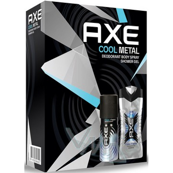 Ax Cool Metal deodorant spray for men 150 ml + shower gel 250 ml, cosmetic set