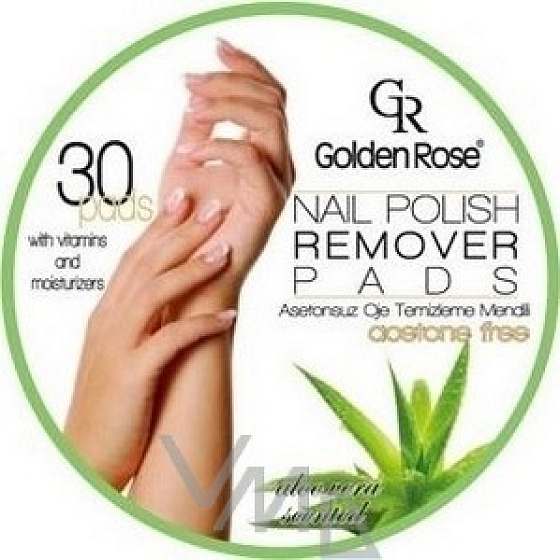 Golden Rose nail polish wipes Aloe Vera Scented 30 pieces