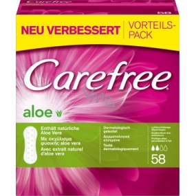 Carefree Aloe Vera breathable briefs intimate pads 58 pieces