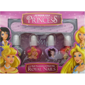 Junior Elf Fairytale Princess Nail Polish 4 pieces + nail file 1 piece girl cassette