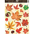 Window foil without glue autumn leaves with chestnuts 42 x 30 cm 1 piece