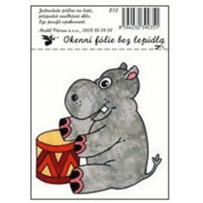 Window foil without glue small children's pictures hippo 12.5 x 8.7 cm