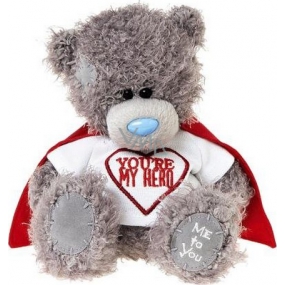 Me to You Teddy bear in a T-shirt with the words You Are My Hero 14.5 cm